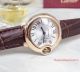 2017 Clone Cartier Ballon Bleu De Cartier Gold Silver Dial Brown Leather Band 28mm Watch (2)_th.jpg